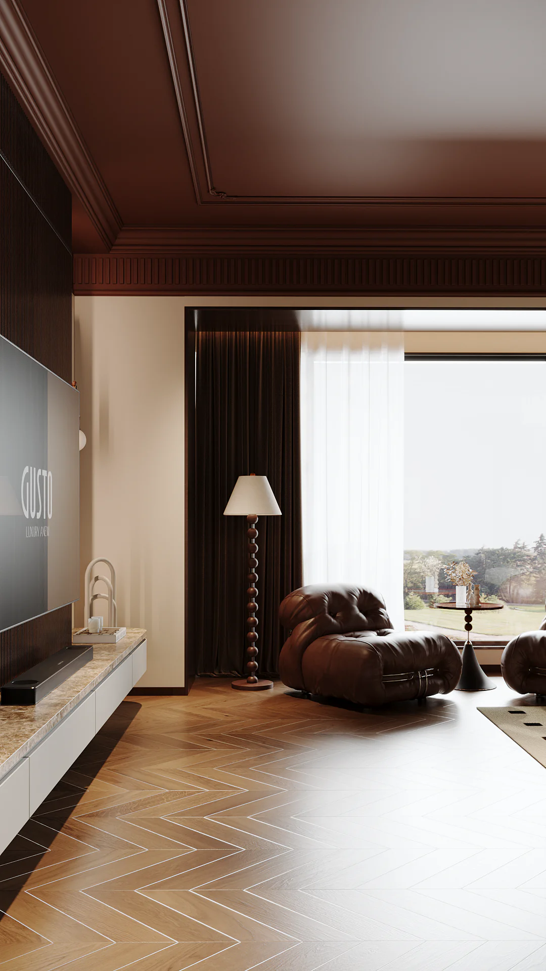 French Style Bedroom — window bay