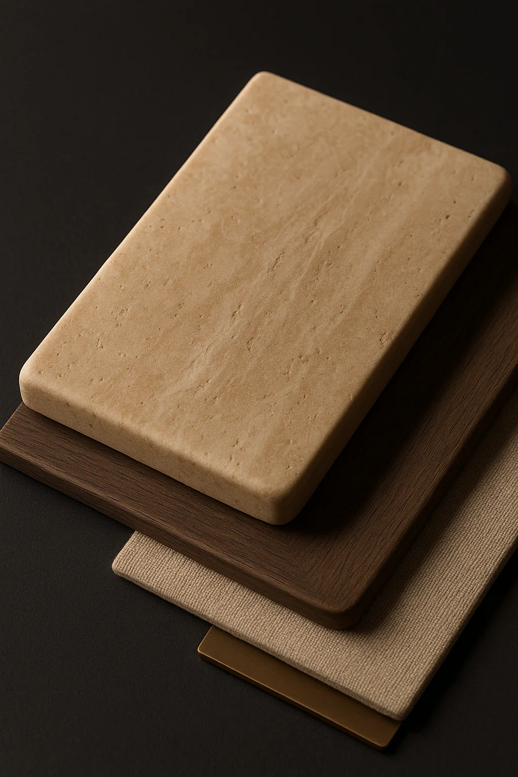 Stone · Honed travertine — material reference