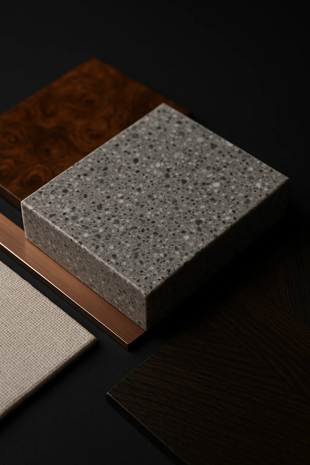 Stone · Terrazzo bedside — material reference